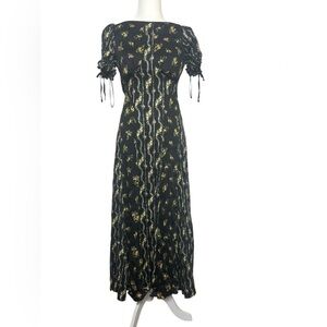 Free People Black and Gold Backless Sundress size 4